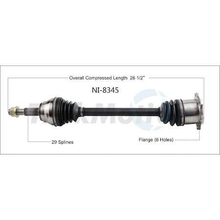Surtrack Axle Cv Axle Shaft, Ni-8345 NI-8345